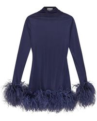 16Arlington - Tevra Feather-detailed Mini Dress - Lyst