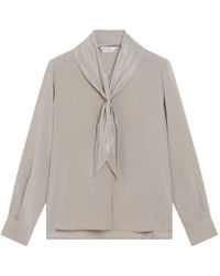 Max Mara - Pussy-Bow Long-Sleeve Blouse - Lyst