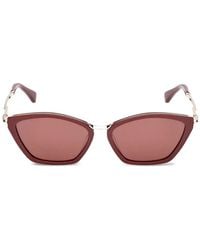 Max Mara Eyewear - Geometric-Framed Sunglasses - Lyst
