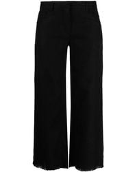 Max Mara - Cropped Linen-blend Trousers - Lyst