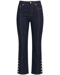Cinq À Sept - Maggie Button-Embellished Jeans - Lyst
