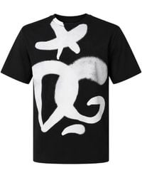 Dolce & Gabbana - Dg Logo T-Shirt Met Graffiti-Print - Lyst