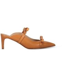 Red(V) - Bow-Detail Pointed-Toe Mules - Lyst