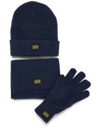 G-Star - Logo-Patch Knit Accessories Set (Set Of Three) - Lyst