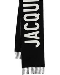 Jacquemus - Schwarz-Weißer Wollschal - Lyst