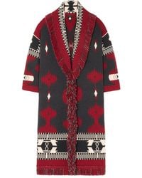 Alanui - Abrigo con flecos y motivo Icon en jacquard - Lyst
