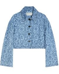 Dries Van Noten - Printed Denim Jacket - Lyst