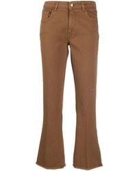Fay - Flared Stretch-cotton Trousers - Lyst