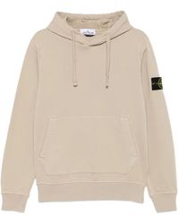Stone Island - Felpa Con Cappuccio E Motivo Compass - Lyst