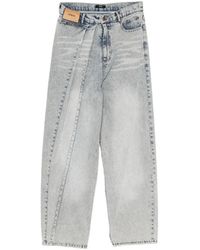 BONBOM - Layered-Panel Wide-Leg Jeans - Lyst