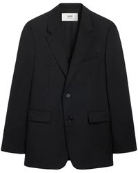 Ami Paris - Blazer Met Enkele Rij Knopen Van Scheerwol - Lyst