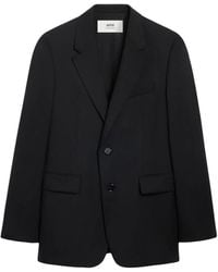 Ami Paris - Single-Breasted Virgin Wool Blazer - Lyst