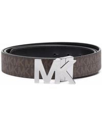 Michael Kors - Logo-Print Leather Belt - Lyst