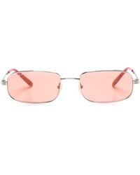 Gucci - Logo-engraved Rectangle Sunglasses - Lyst