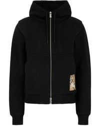Burberry - Logo-Patch Zip-Up Hoodie - Lyst