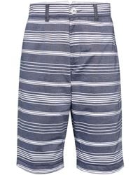 Private Stock - The Reign Striped Cotton Shorts - Lyst