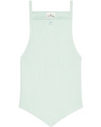 Courreges - Pointy-Hem Ribbed Tank Top - Lyst