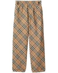 Burberry - Geruite Broek - Lyst