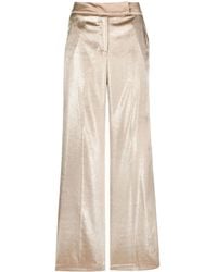 Peserico - High-Waisted Velvet Palazzo Trousers - Lyst