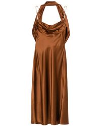 Rebecca Vallance - Phoenix Crystal-Embellished Halter-Neck Midi Dress - Lyst