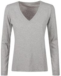 Majestic Filatures - V-Neck Long-Sleeve T-Shirt - Lyst