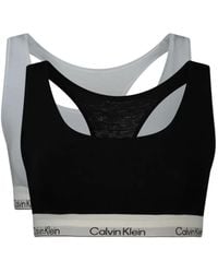 Calvin Klein - Logo-Tape Racerback Bralette (Set Of Two) - Lyst