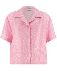Moschino - Goose-Print Silk Shirt - Lyst