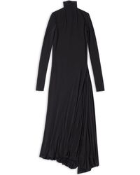 Balenciaga - Kleid mit asymmetrischem Saum - Lyst