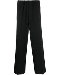 Sandro - Elasticated Cotton Wide-leg Trousers - Lyst