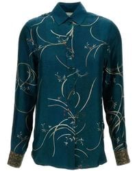 Pierre Louis Mascia - Chemise En Soie À Imprimé Graphique - Lyst