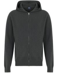 Fedeli - Zip-Up Hooded Cardigan - Lyst