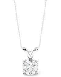 Diamond Essentials - Diamond Pendant Necklace - Lyst