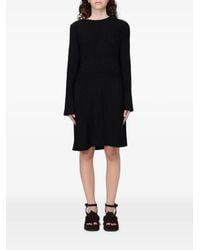BOSS - Robe Côtelée À Coupe Mi-Longue - Lyst