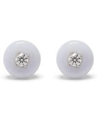 Fernando Jorge - 18Kt Orbit Chalcedony Diamond Earrings - Lyst