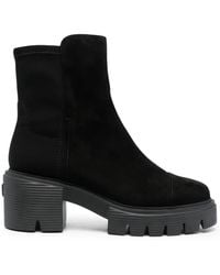 Stuart Weitzman - 60Mm Chunky Suede Boots - Lyst