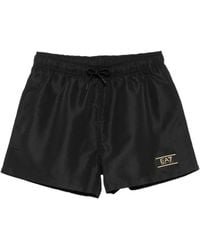 EA7 - Logo-Patch Drawstring Swim Shorts - Lyst
