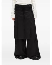 Ann Demeulemeester - Layered Wide-Leg Trousers - Lyst