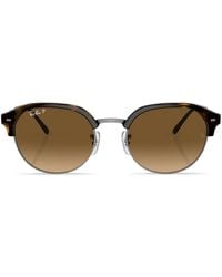 Ray-Ban - Logo-Print Round-Frame Sunglasses - Lyst