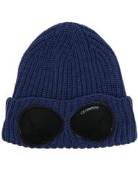 C.P. Company - Goggles-Detail Ribbed Beanie - Lyst