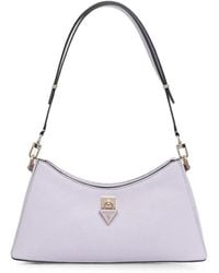 Guess - Patsie Logo-Plaque Crosshatch Shoulder Bag - Lyst