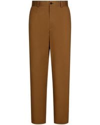 Dolce & Gabbana - Front-fastening Straight-leg Trousers - Lyst