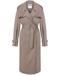 Moschino - Double-Breasted Trench Coat - Lyst