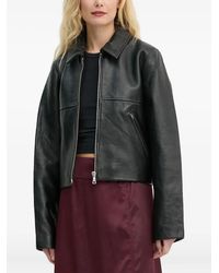 Won Hundred - Zip-Front Leather Jacket - Lyst