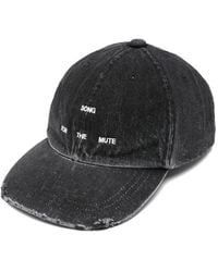 Song For The Mute - Distressed Embroidered-Logo Baseball Cap - Lyst