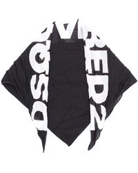 DSquared² Bandana con logo a contrasto - Nero