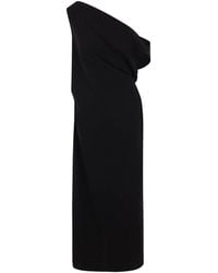 Co. - One-Shoulder Draped Midi Dress - Lyst