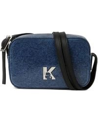 KARL LAGERFELD - Mini Umhängetasche Mit Logo-Schild - Lyst
