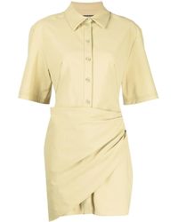 Jacquemus - Gathered-Detail Shirt Dress - Lyst
