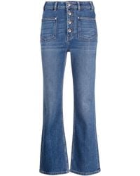 Maje - Ausgestellte High-Waist-Jeans - Lyst