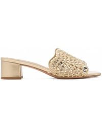 Nicoli - Rosella Crystal-Embellished Block-Heel Sandals - Lyst